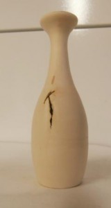 A small vase, turned from rhododednron