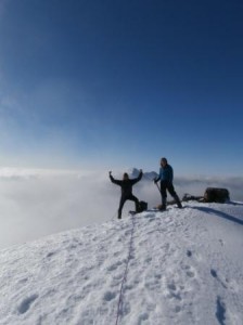 Adventures in the snow- on the summit of Beinn Eighe