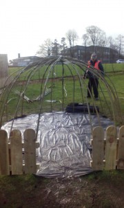 Willow dome in construction!