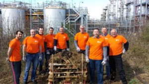 My excellent team on the GSK Orange Volunteer Day