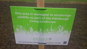 Each meadow has this sign to show the area is being actively managed