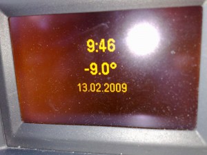 Temperature on dashboard