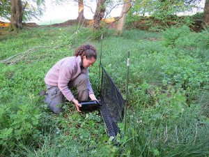 Me filling up the drain for the flight trap