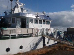 SEPA research vessel the Sir John Murray docked in Troon.
