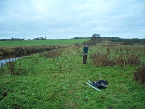 NFM volunteer Tony starting to plant the new site