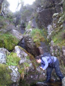 Surveying a ravine