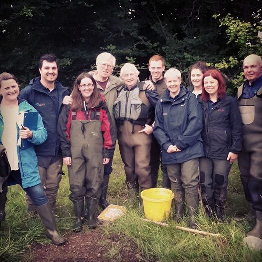 The Ballinderry River's Trust team with John Craven and director Gayle Simpson