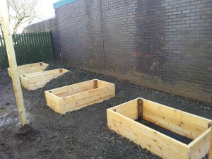 Built by our Green Gym leader for wild flowers to be planted later.