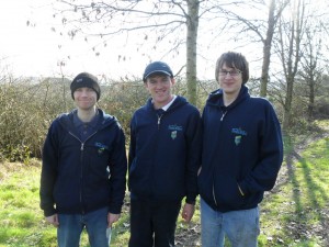 Three of our diploma students in their new hoodies