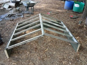 The cold frame during building.